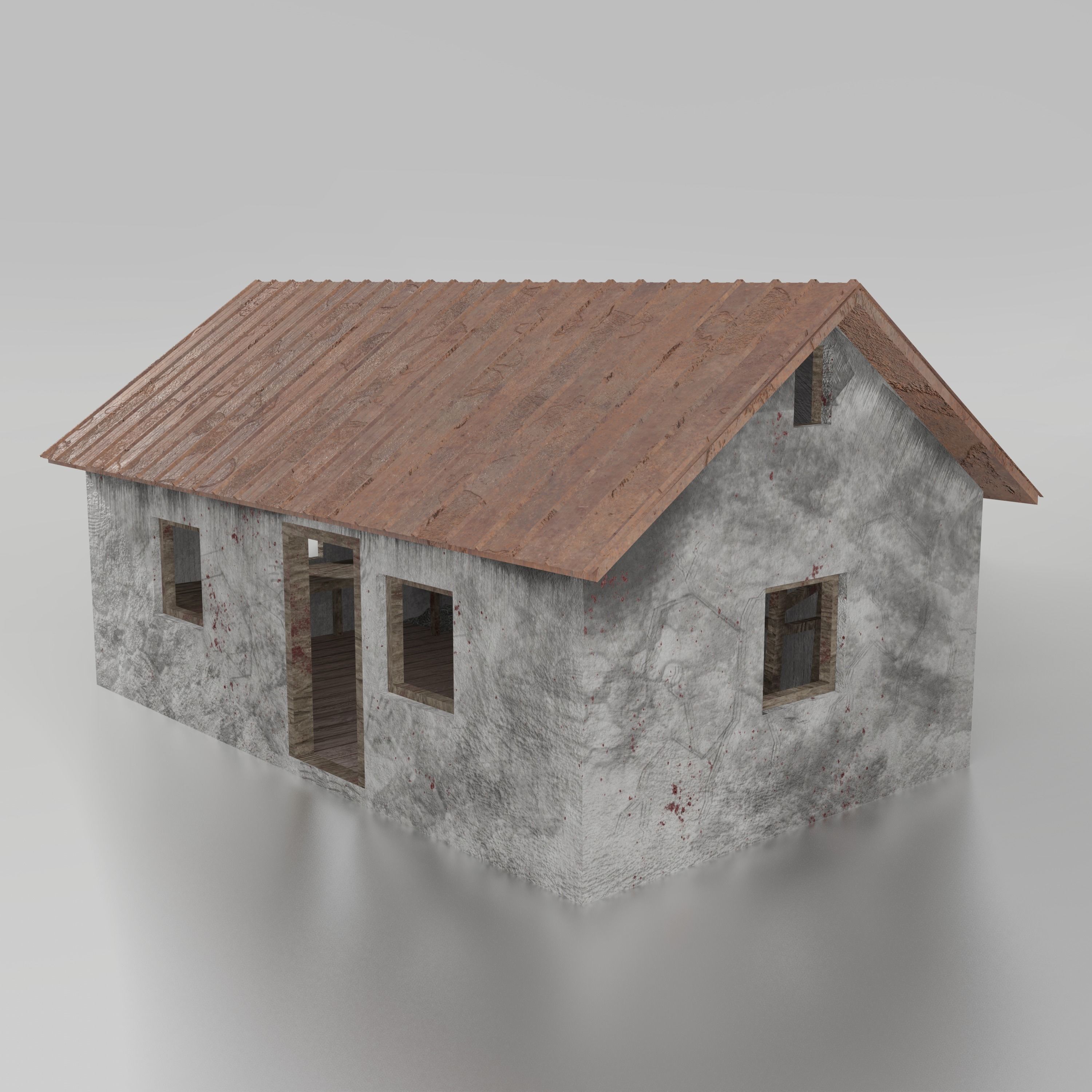 Abandoned workshop Game Raedy witch Interdoor Low-poly 3D model_3