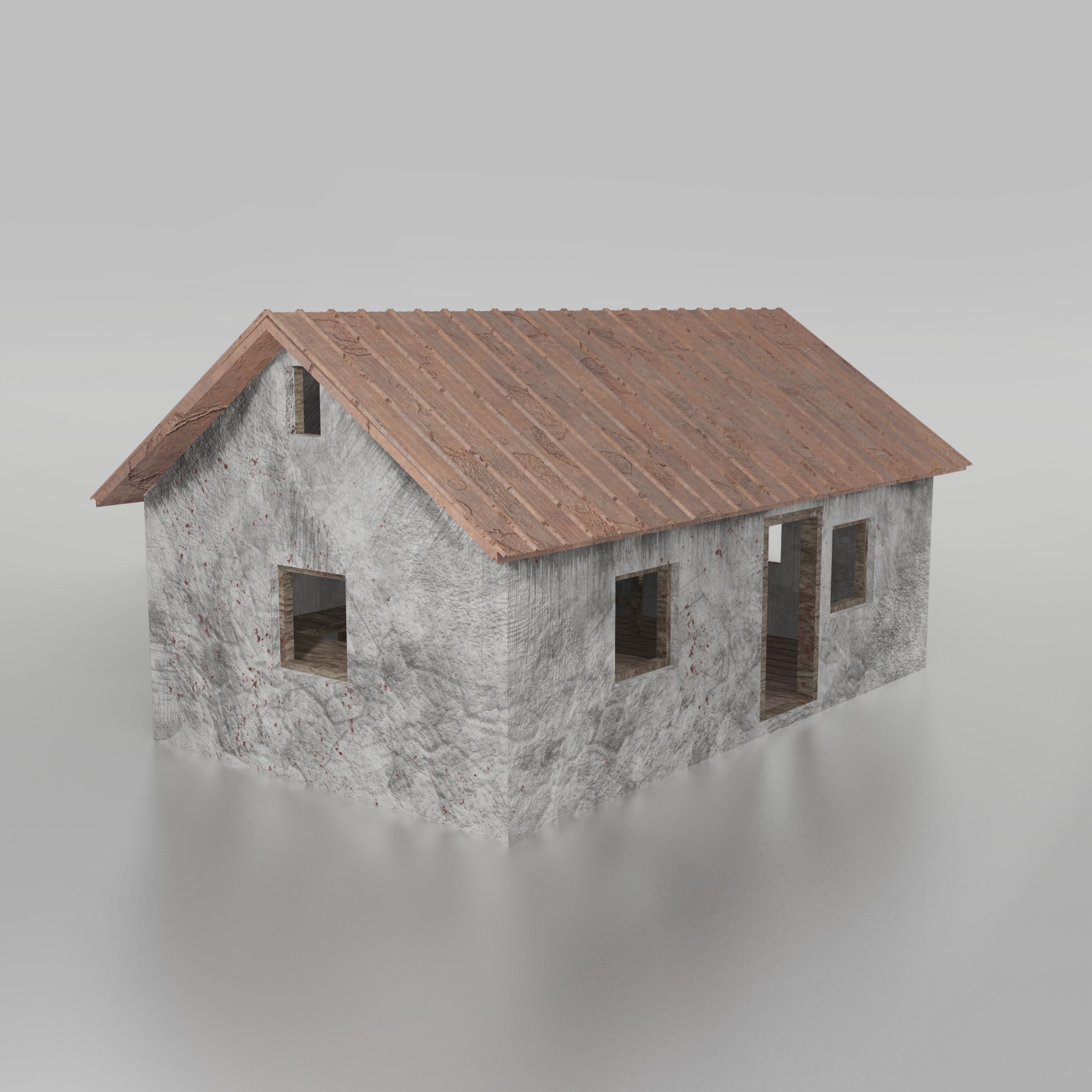 Abandoned workshop Game Raedy witch Interdoor Low-poly 3D model_1