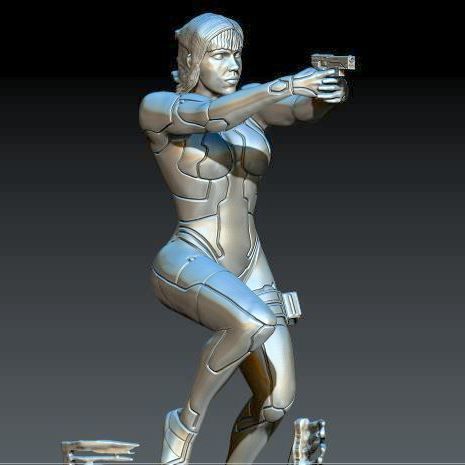 MOTOKO KUSANAGI GITS 2017 3D print model_29