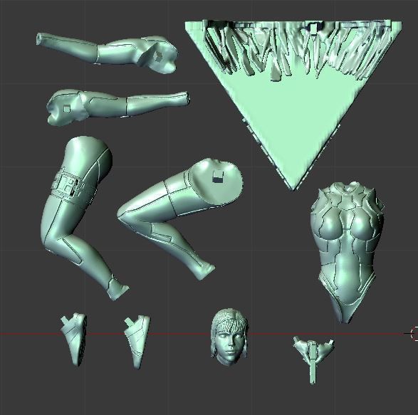 MOTOKO KUSANAGI GITS 2017 3D print model_23