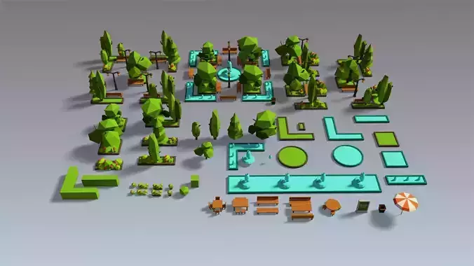 Park Set of miniatures