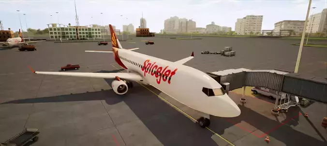Boeing 737  Exterior and Interior for ue4 and unity  Low-poly 3D model