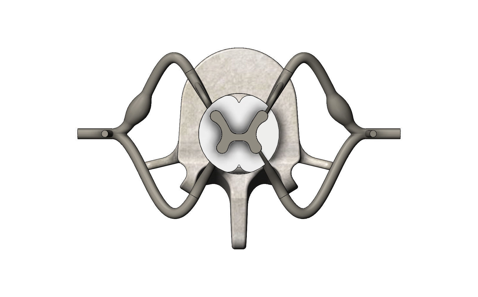 Simplified spinal cord cross section 3D print model_5
