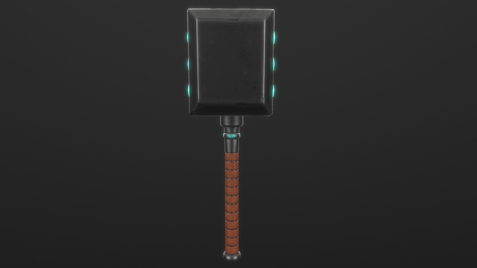 Fantasy Hammer Low-poly 3D model_7