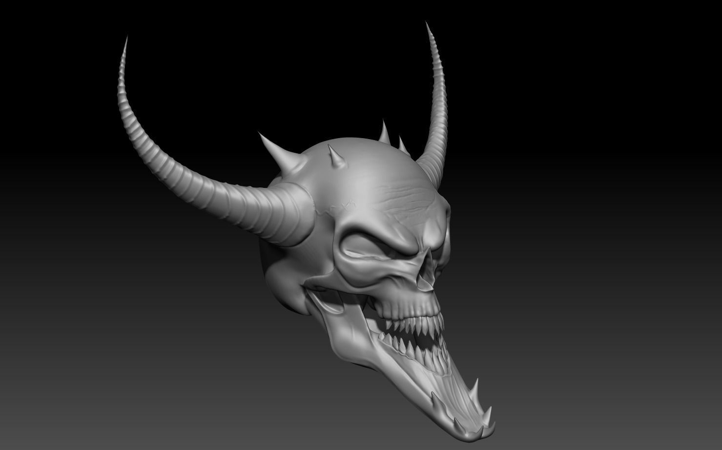 Skull design 3D model_4