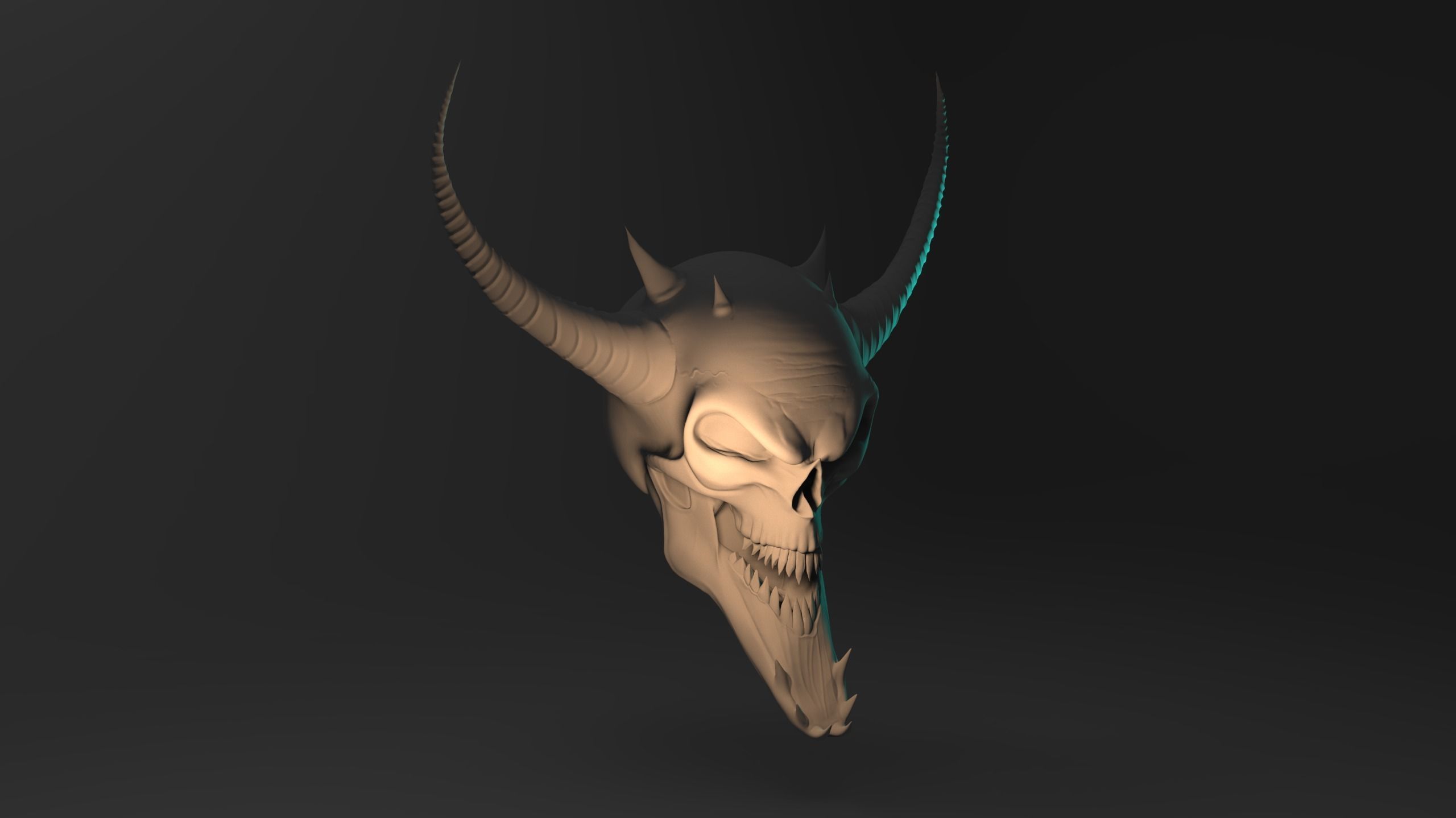 Skull design 3D model_3