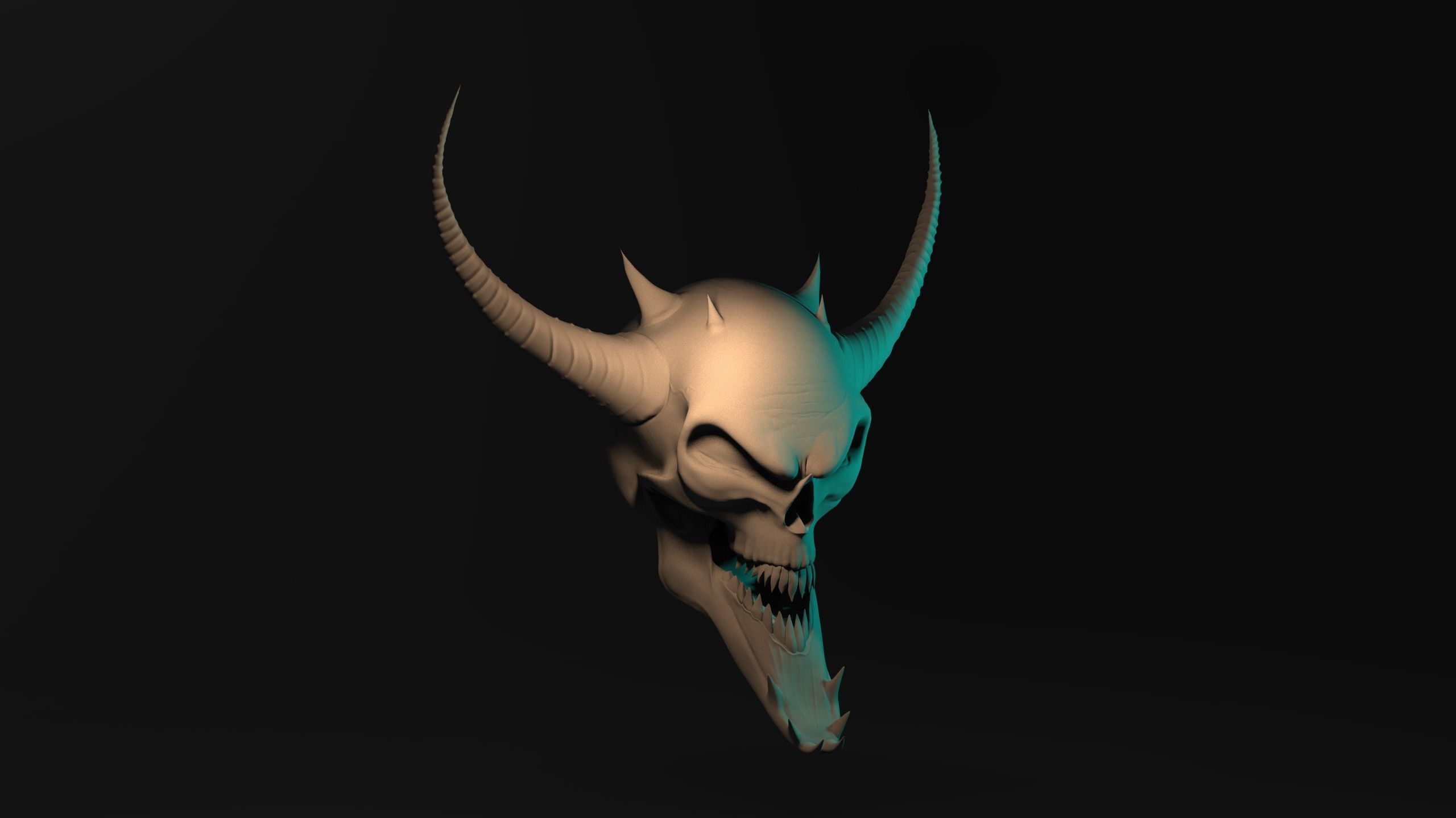 Skull design 3D model_2