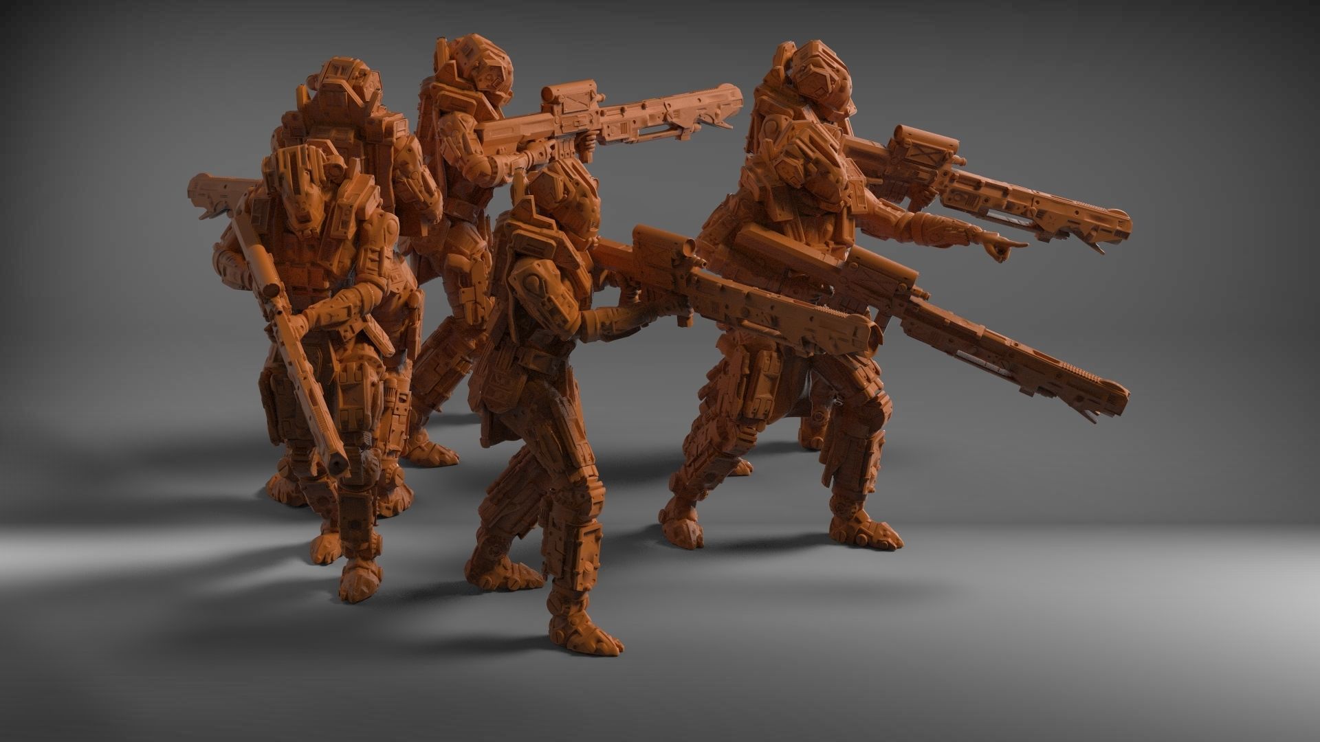 Scifi sniper rifle miniature 3D print model_6