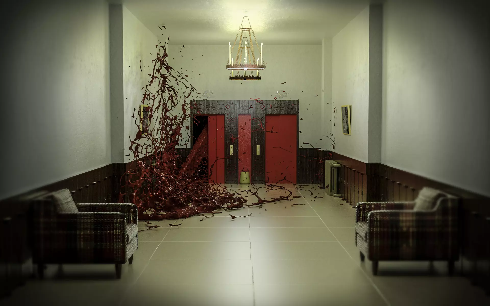 The shining blood scene 3D model
