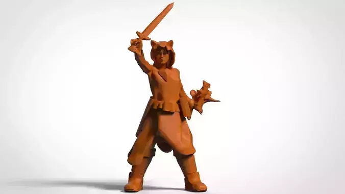 Halfling Druid Child Role Playing Game Fantasy Miniature 3D print model