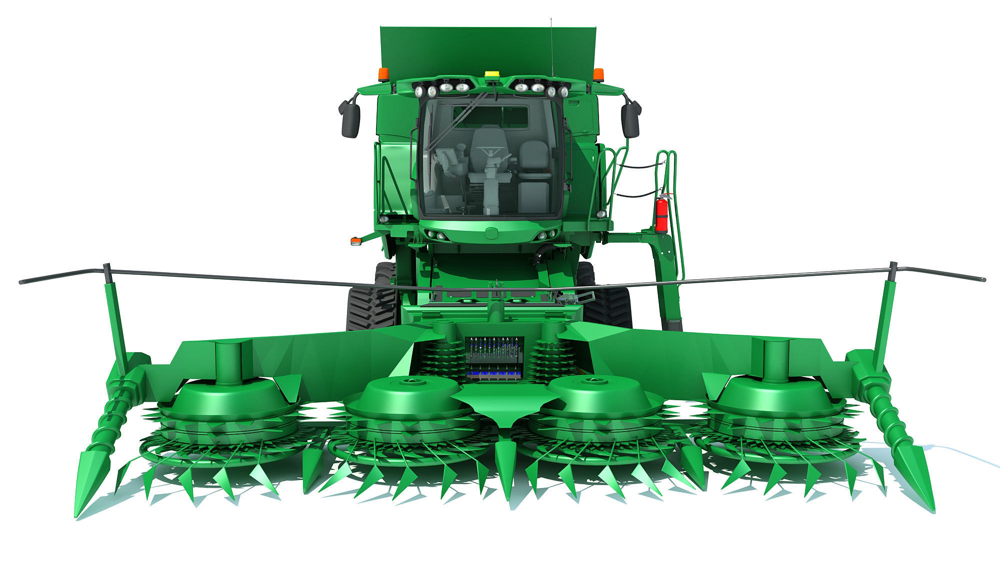 Tracked Combine Harvester 3D model_11