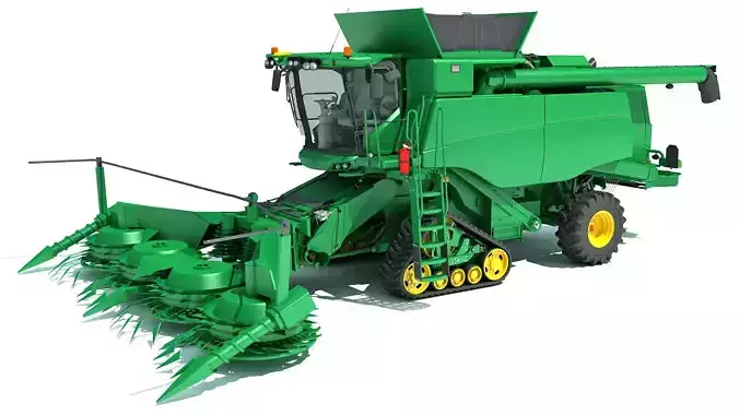 Tracked Combine Harvester 3D model