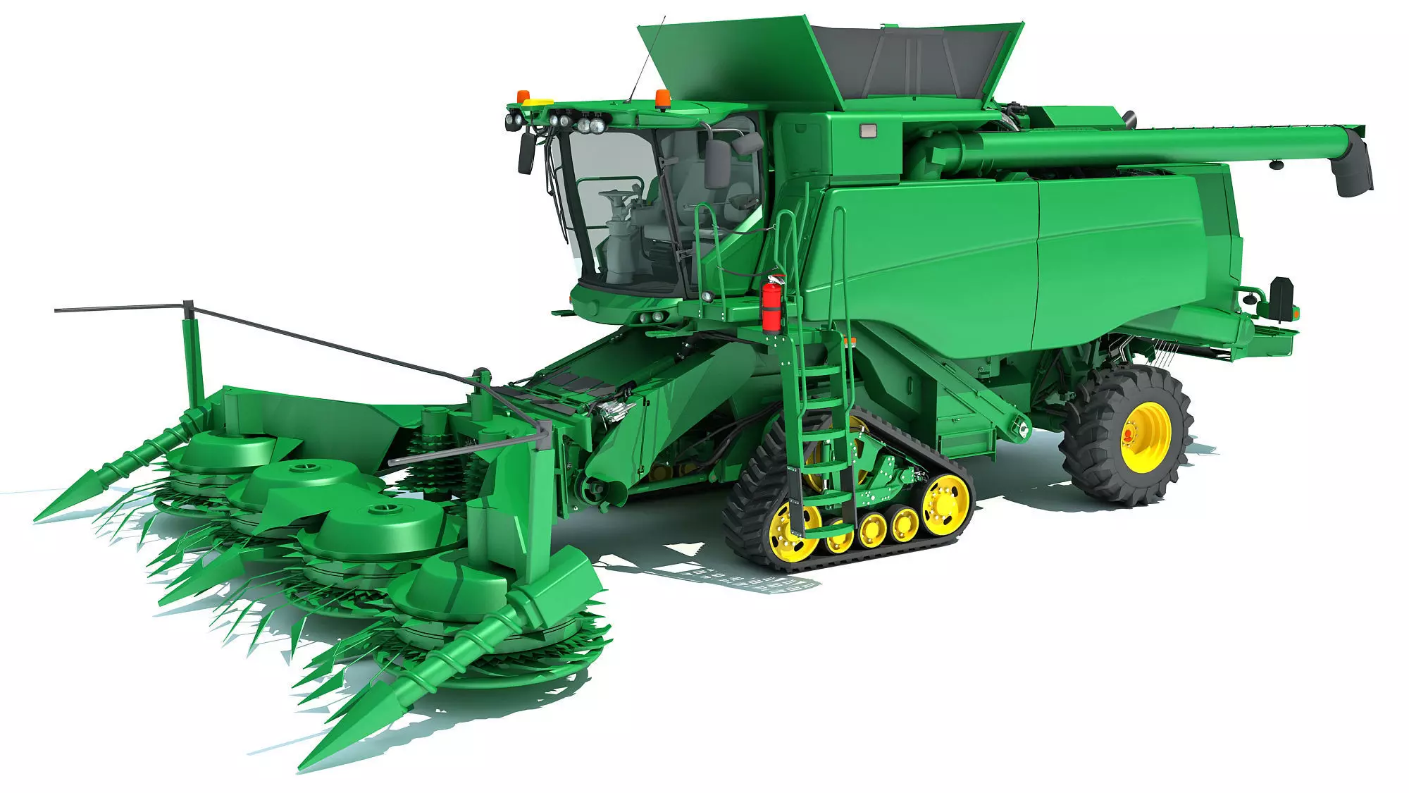 Tracked Combine Harvester 3D model_0