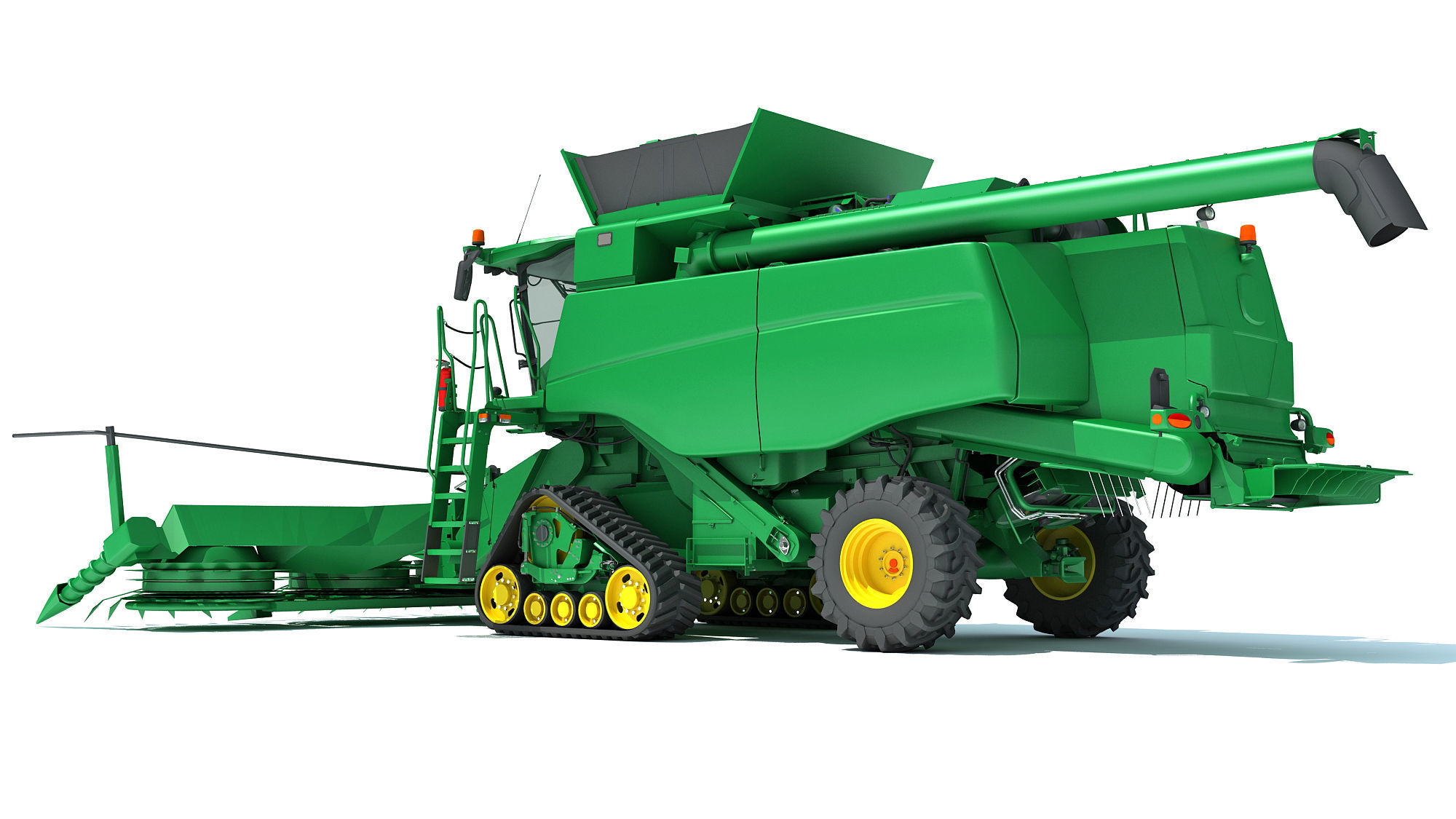 Tracked Combine Harvester 3D model_3