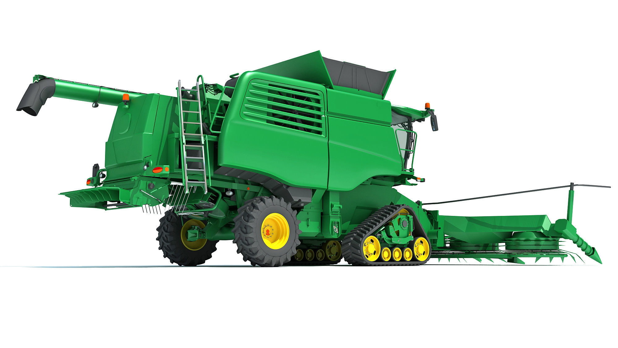 Tracked Combine Harvester 3D model_7