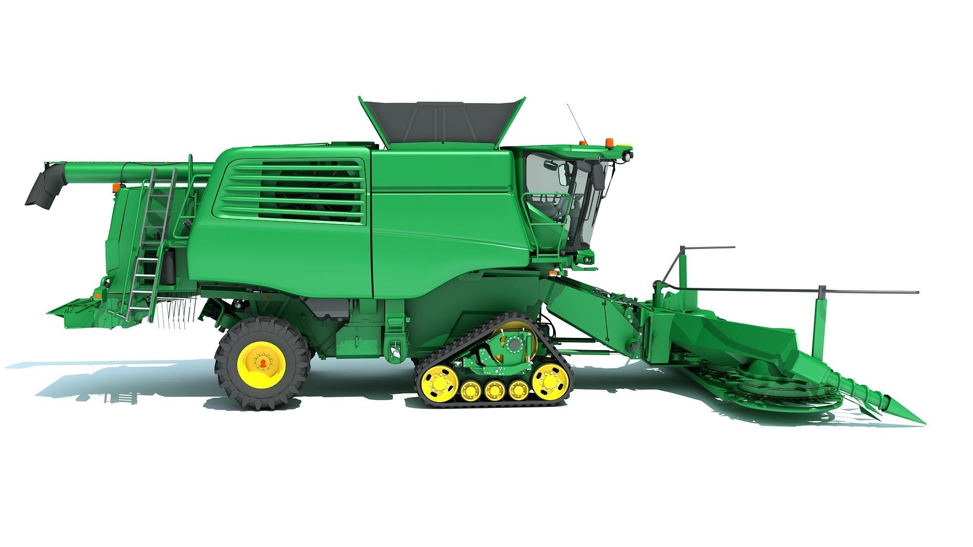 Tracked Combine Harvester 3D model_9