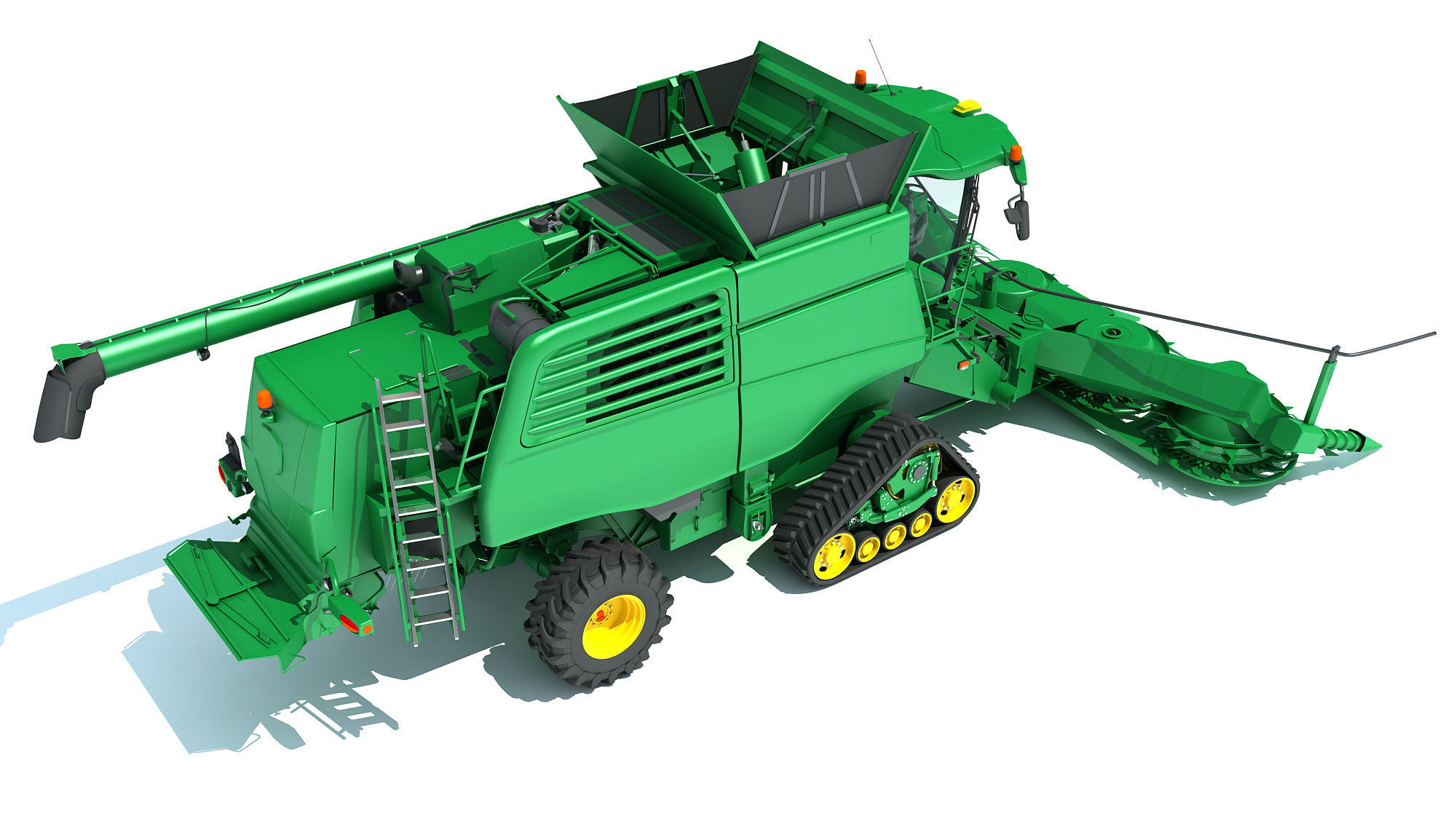 Tracked Combine Harvester 3D model_8