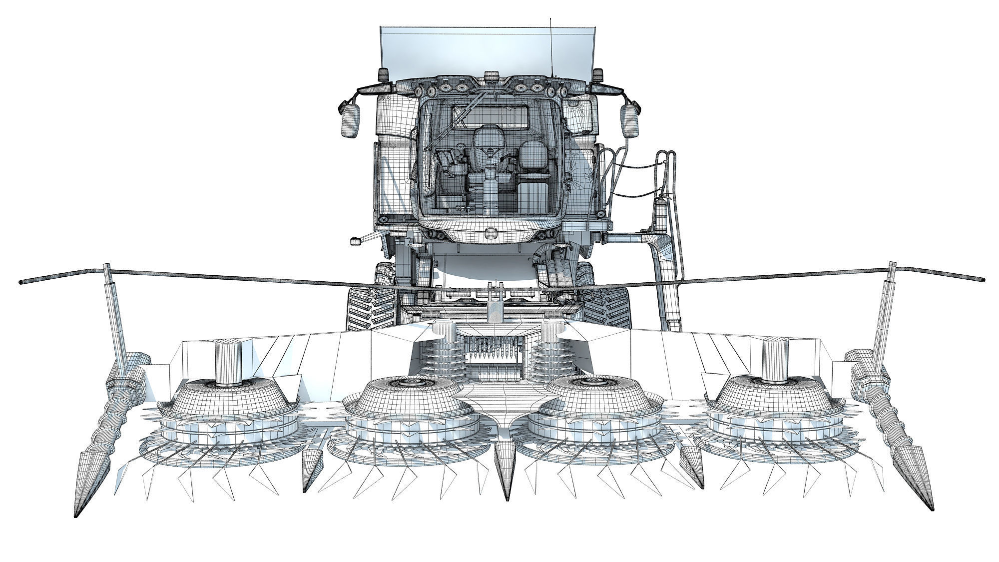 Tracked Combine Harvester 3D model_20