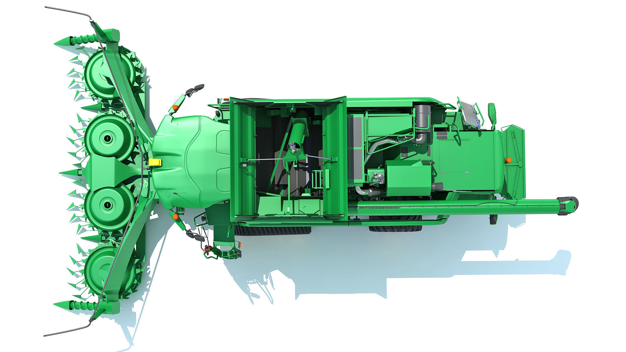 Tracked Combine Harvester 3D model_15