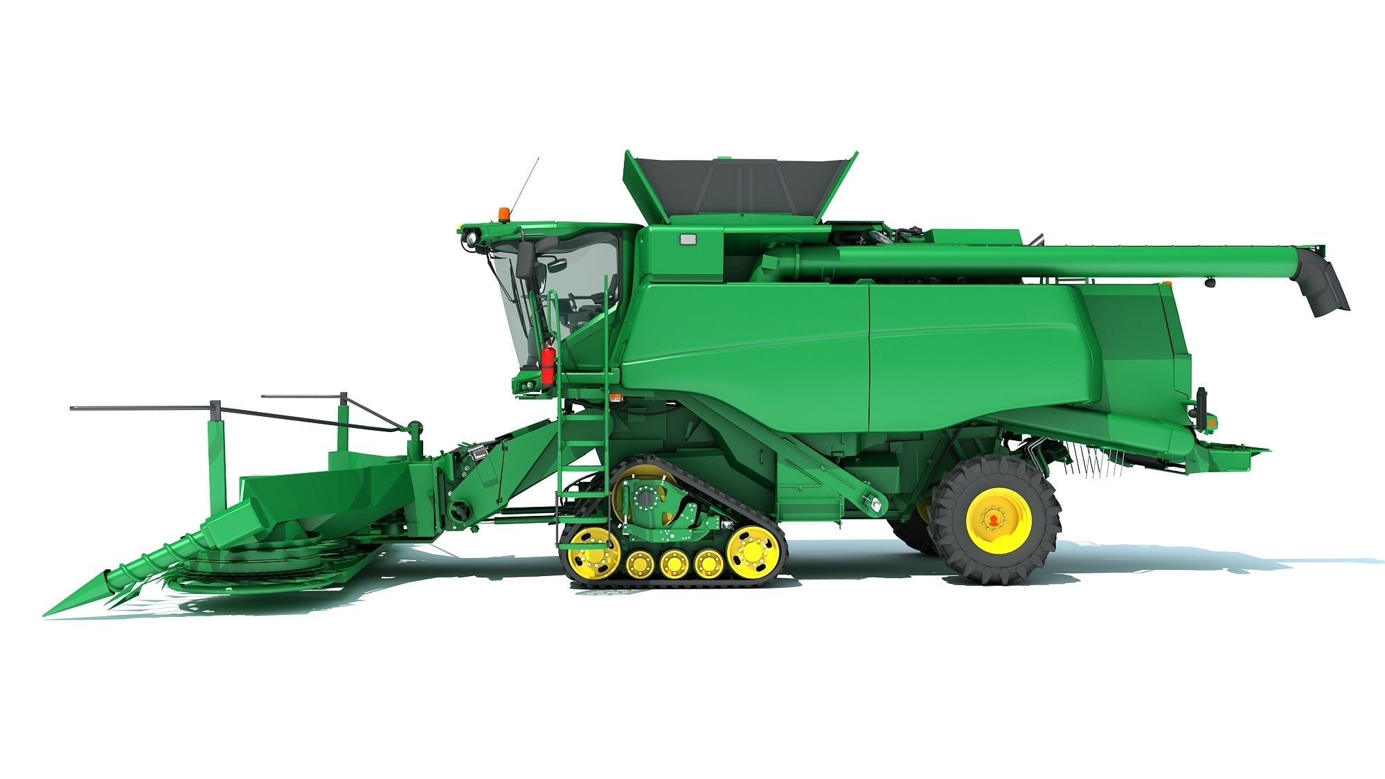Tracked Combine Harvester 3D model_2