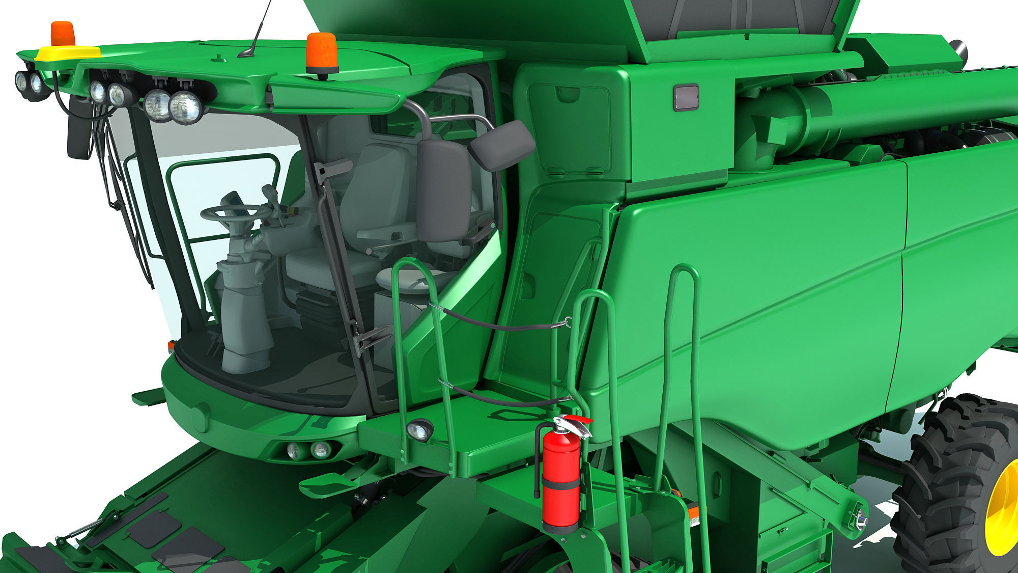 Tracked Combine Harvester 3D model_13