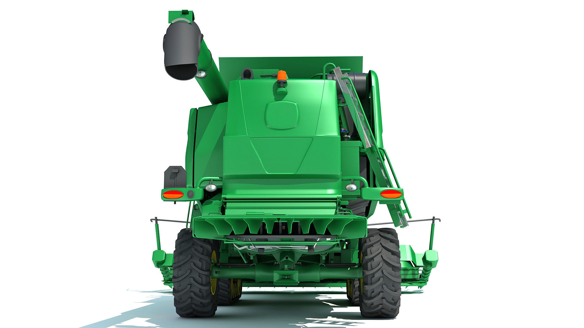 Tracked Combine Harvester 3D model_6