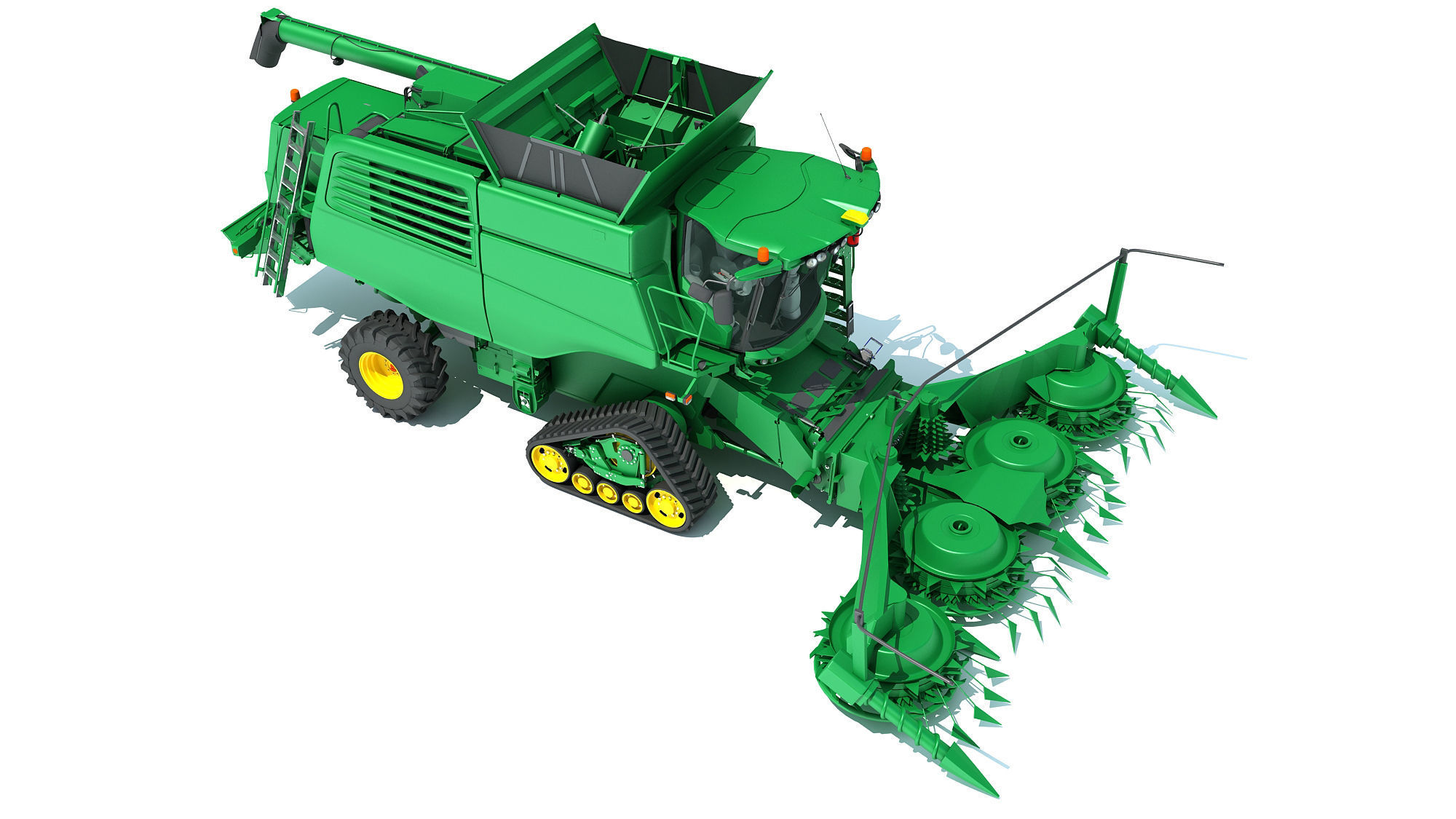 Tracked Combine Harvester 3D model_10