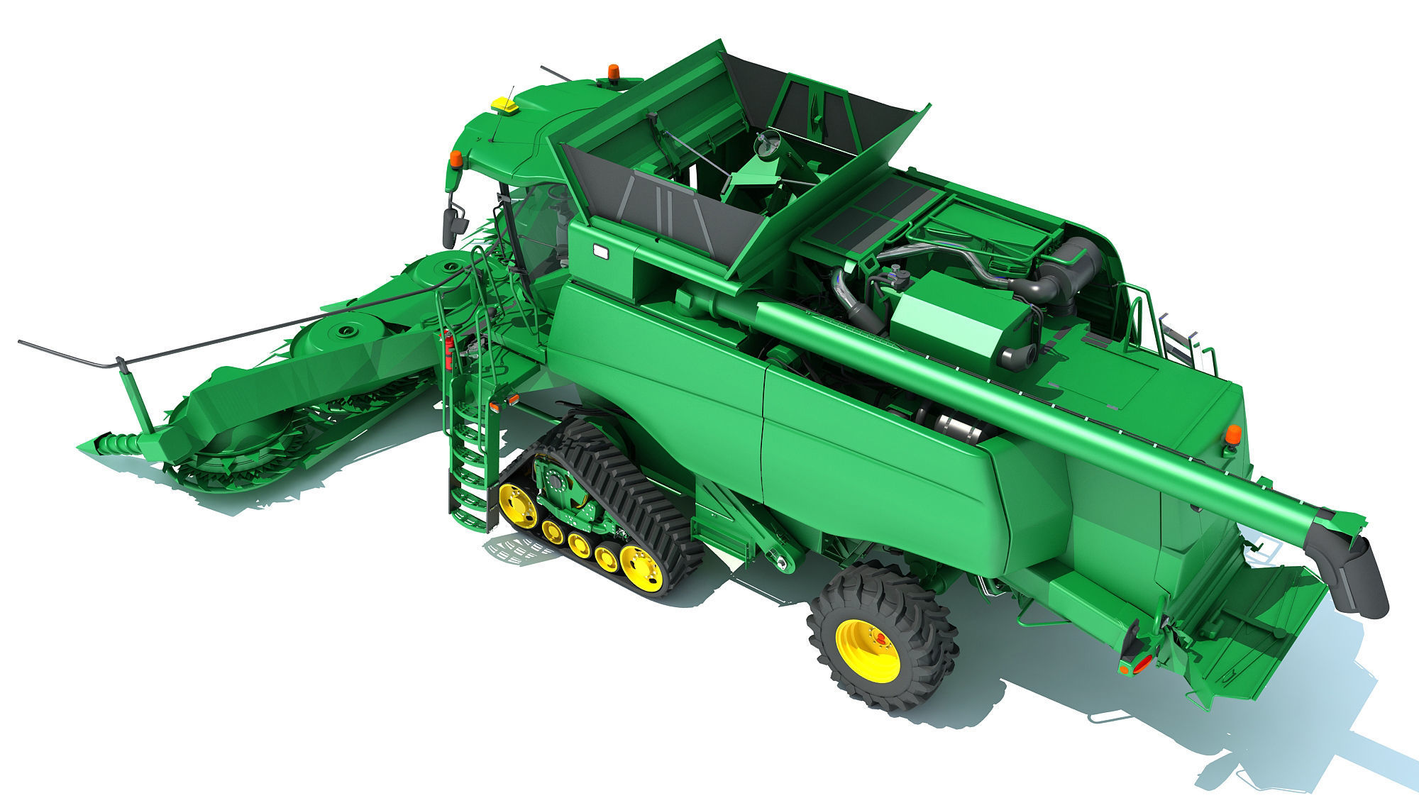 Tracked Combine Harvester 3D model_4