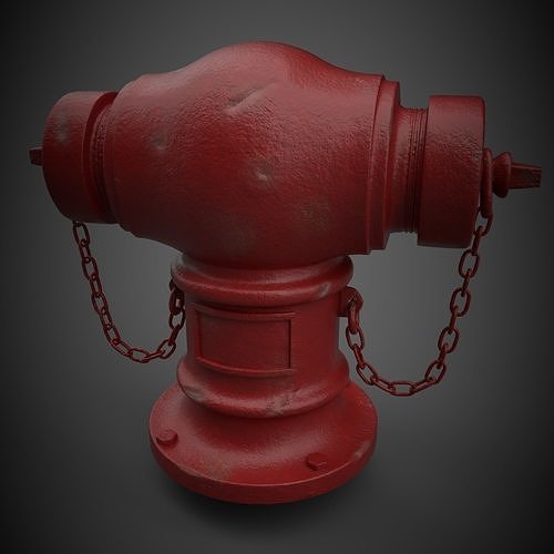 Fire Hydrant Low-poly 3D model