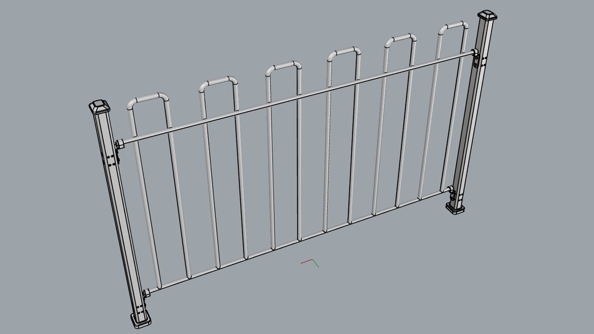 Fence Metal 02 3D model_18