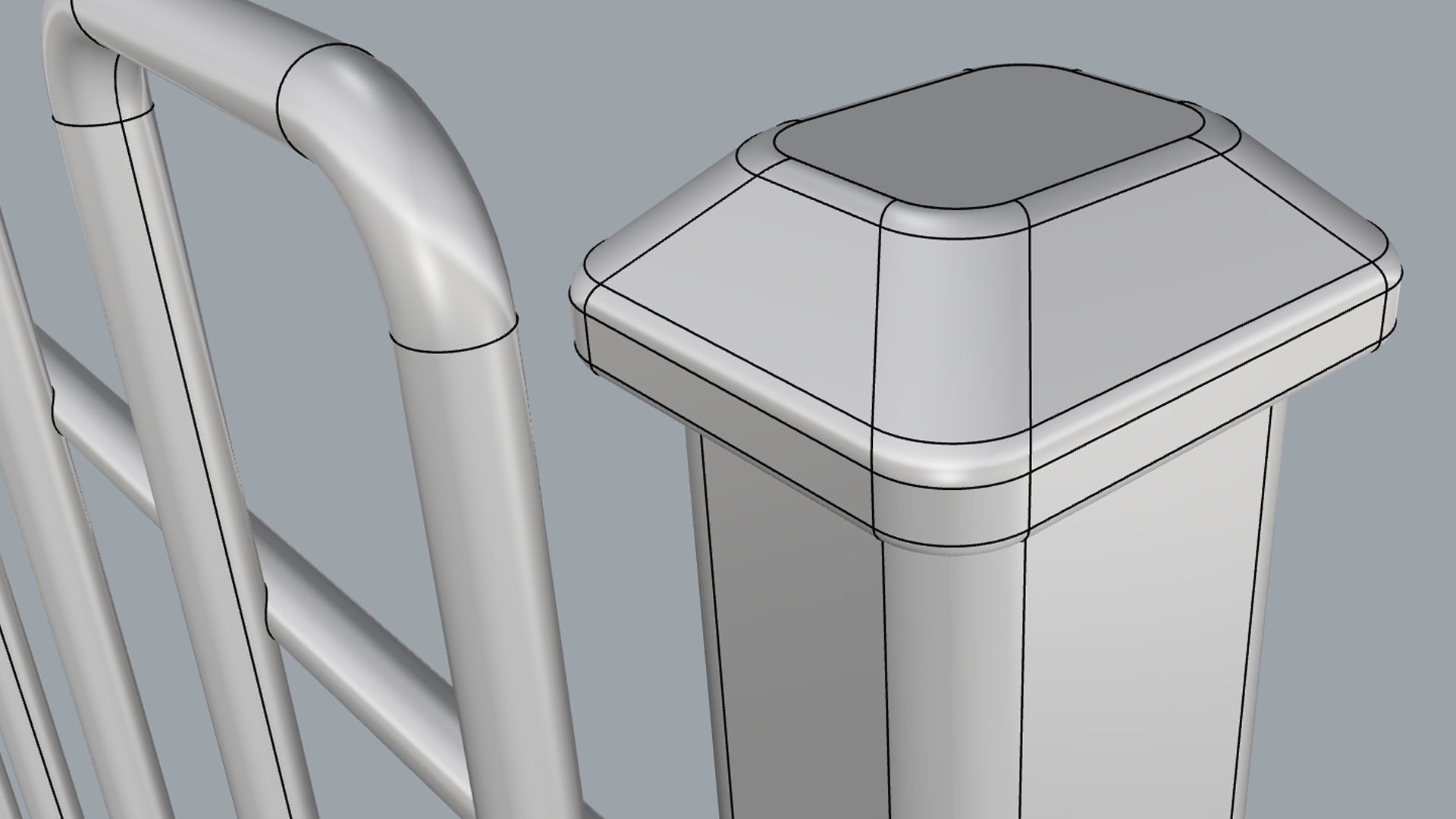 Fence Metal 02 3D model_23