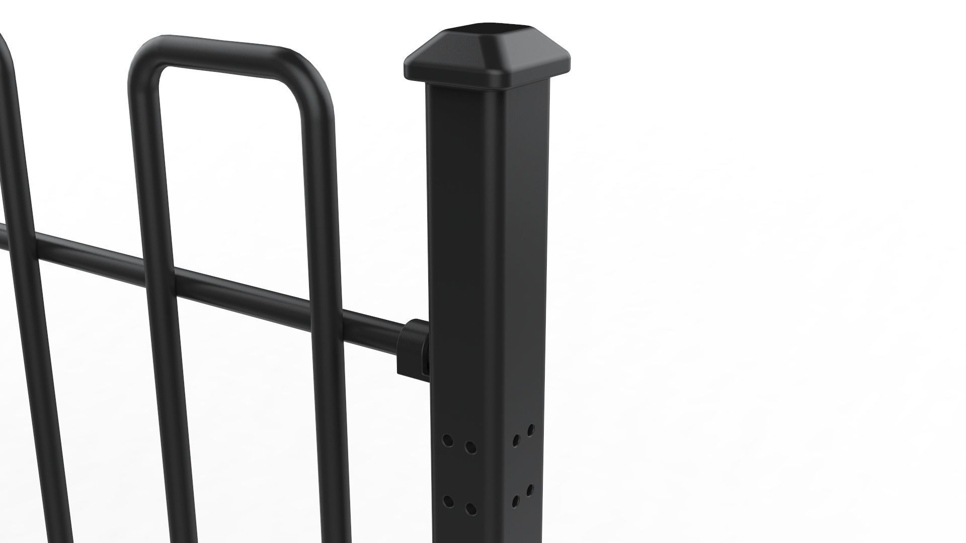 Fence Metal 02 3D model_3