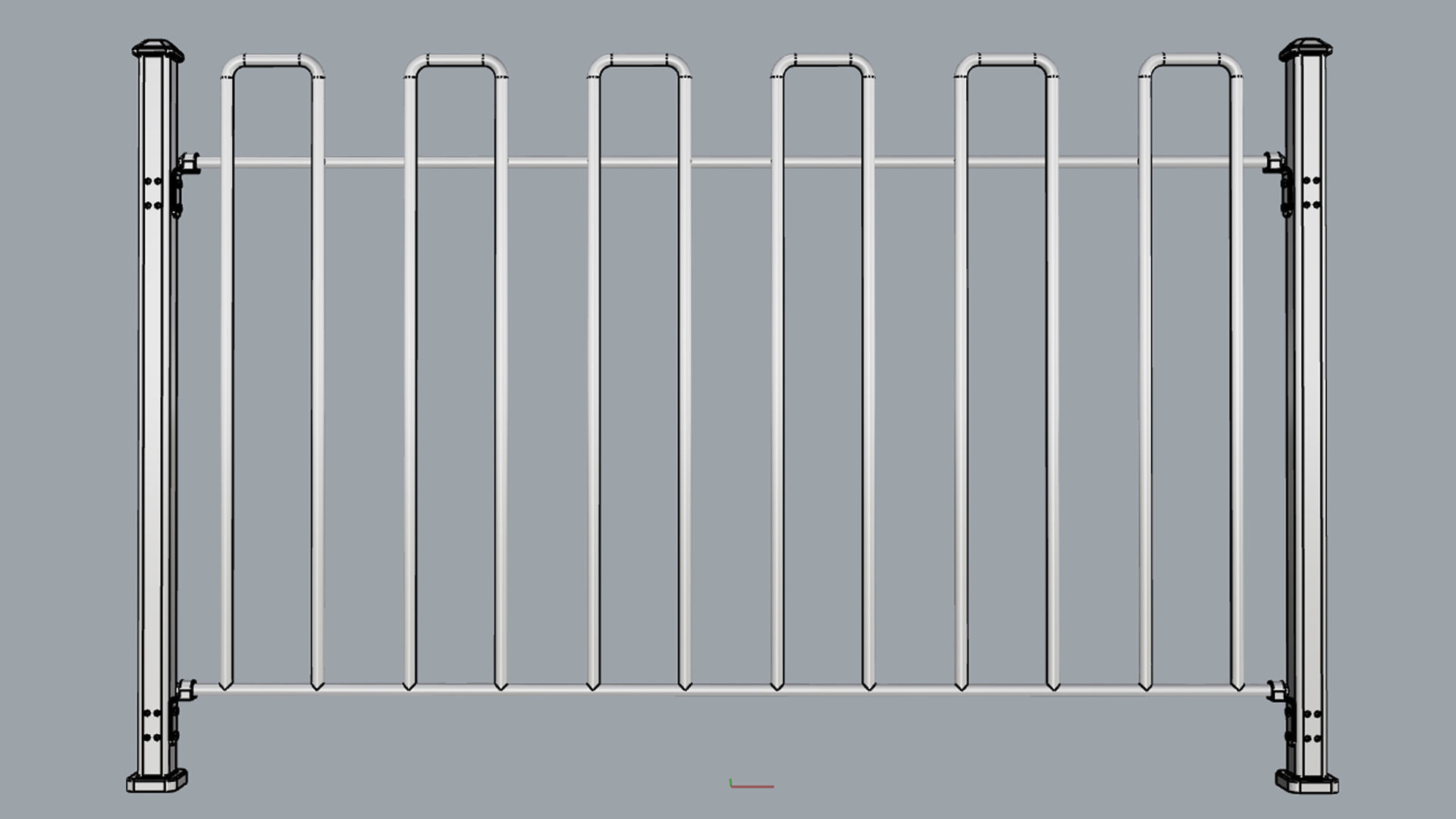 Fence Metal 02 3D model_16