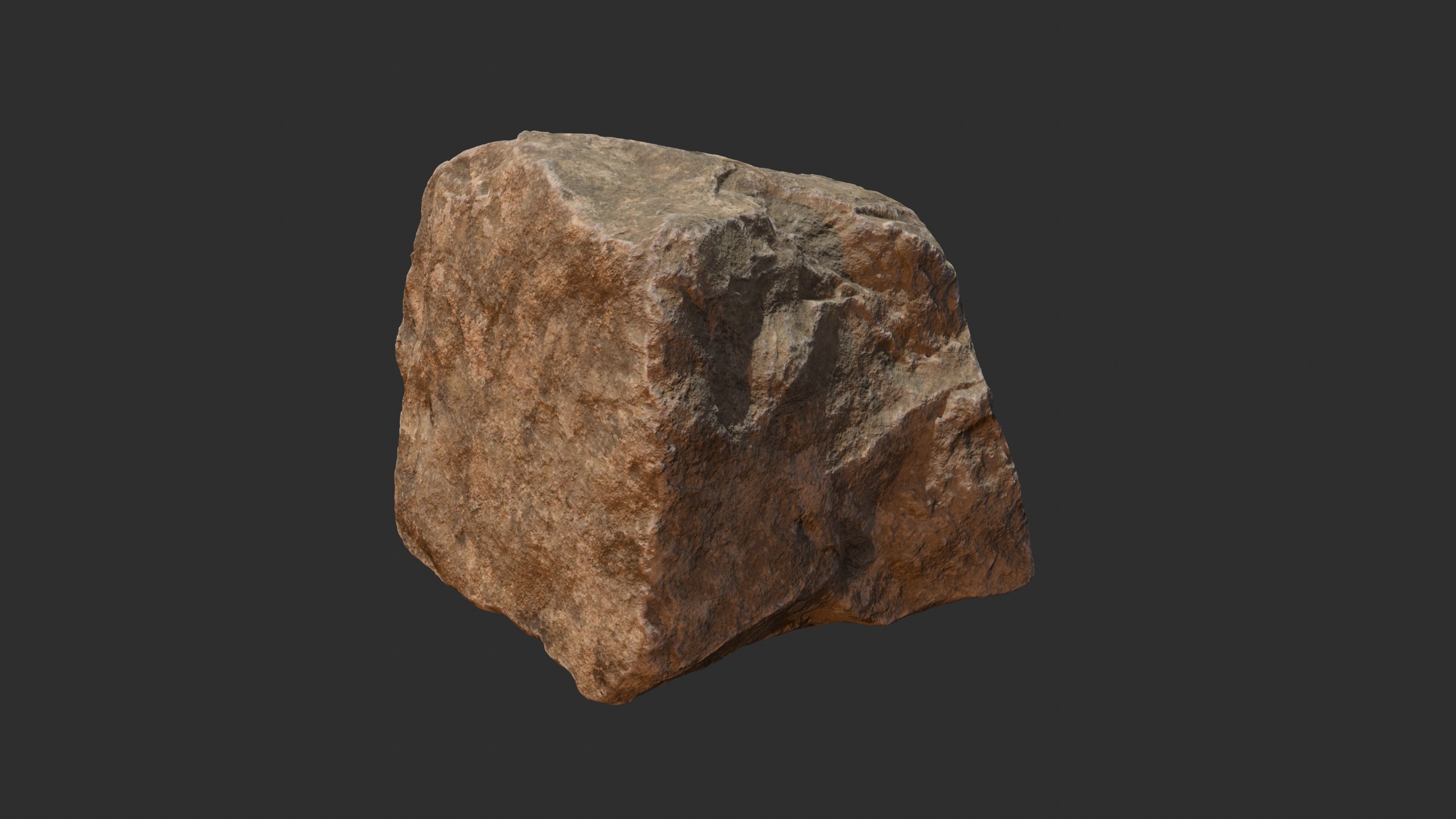 PBR Scanned Rock 3D model_2