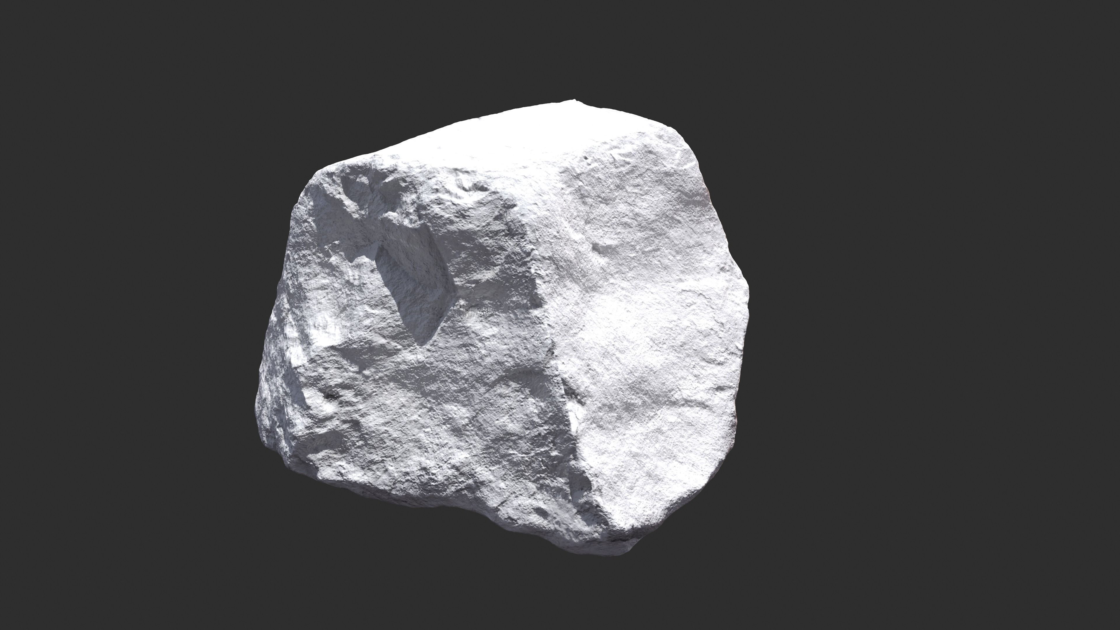 PBR Scanned Rock 3D model_1