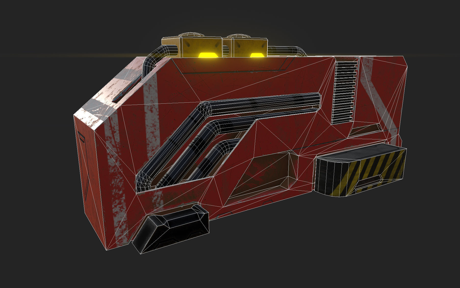 Futuristic container - openable Low-poly 3D model_8
