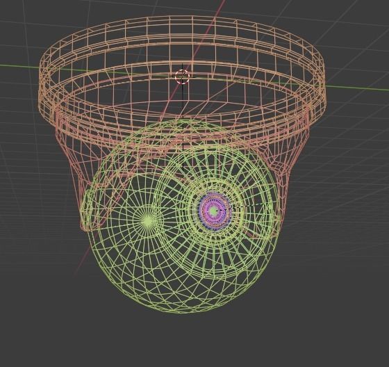 Security Camera Low-poly 3D model_9