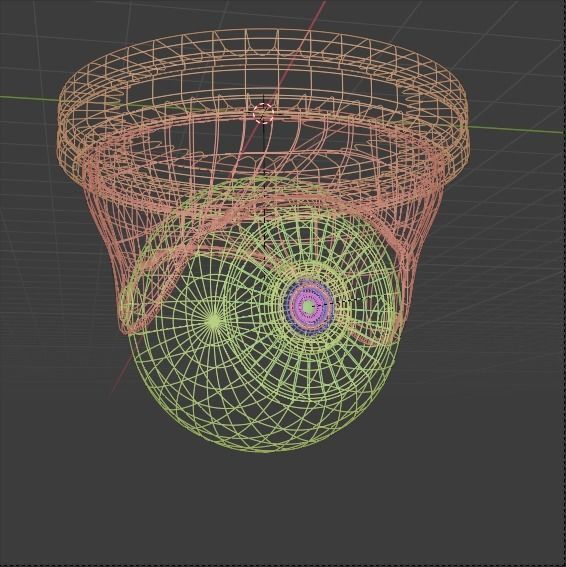 Security Camera Low-poly 3D model_8