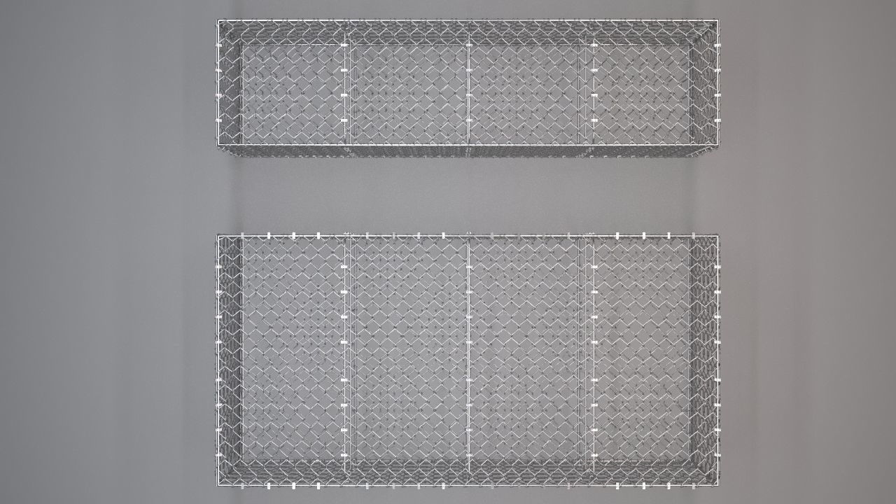 Metall gabion mesh 3D model_3