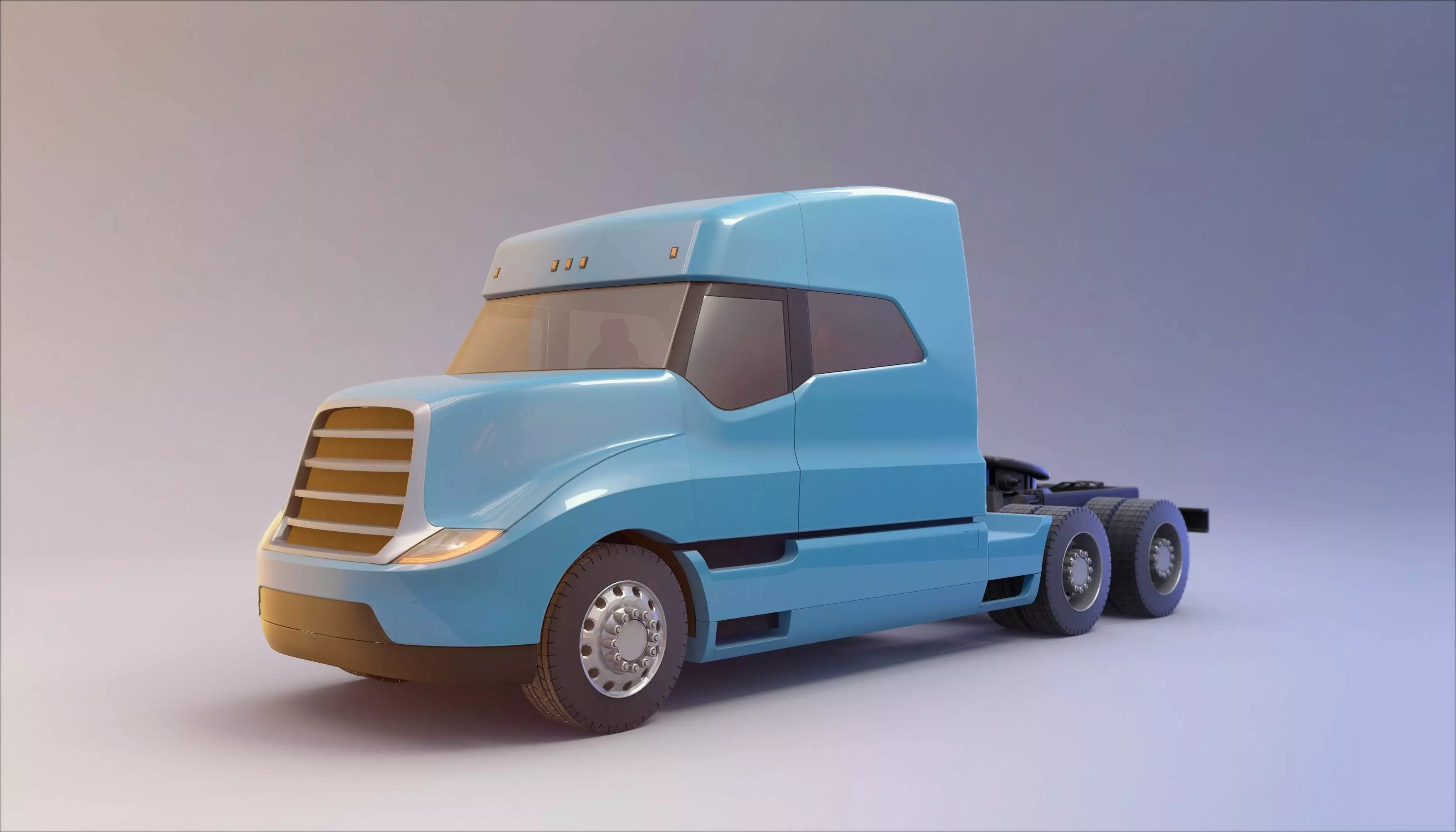 Kamaz truck future 3D model_0