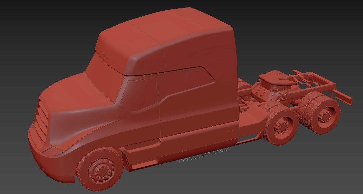 Kamaz truck future 3D model_6