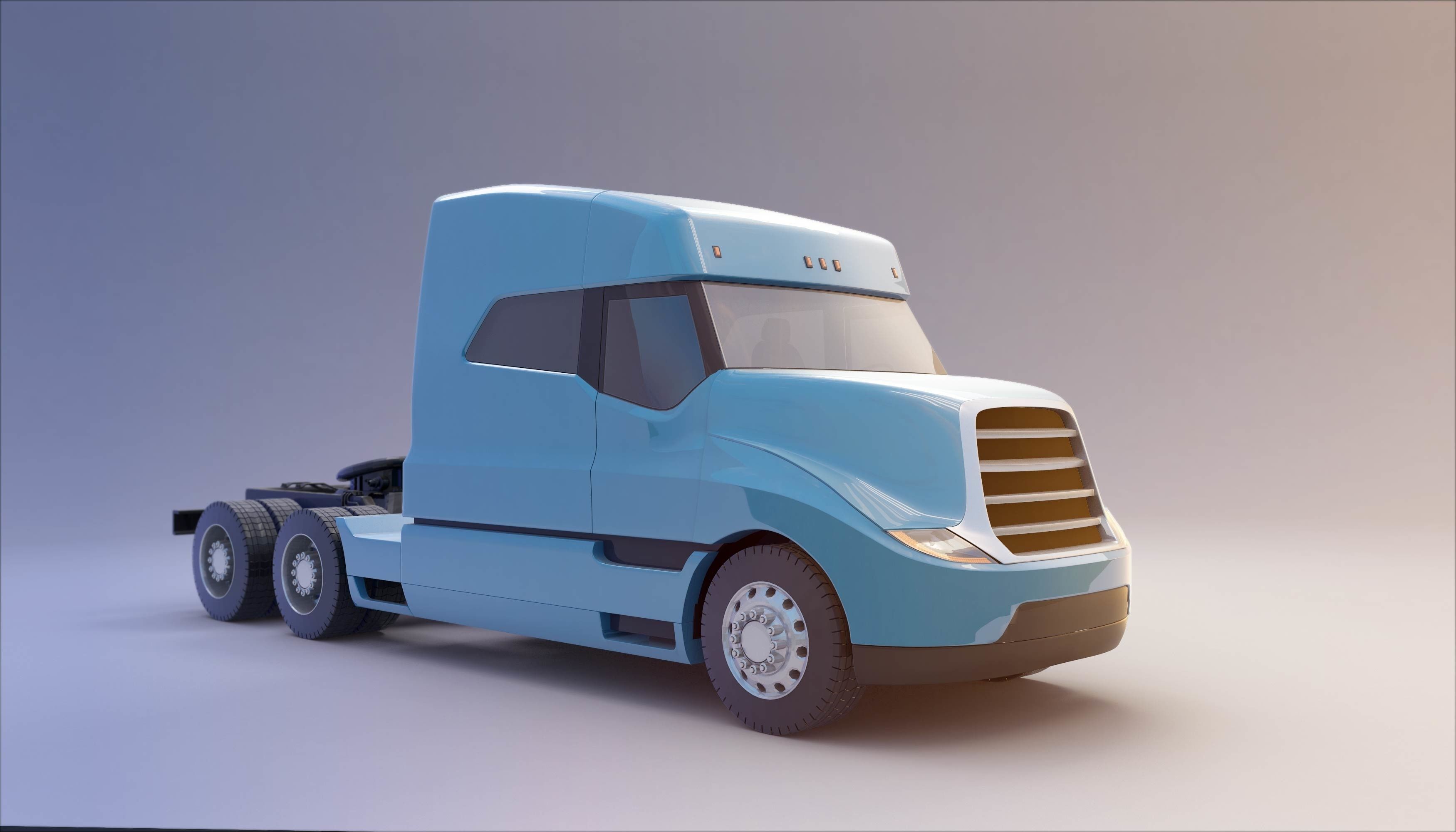Kamaz truck future 3D model_3