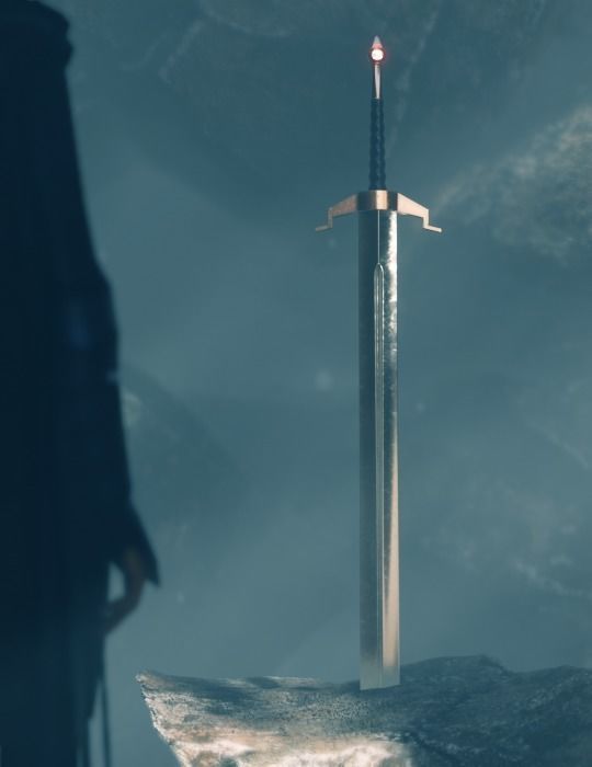 Medieval Sword 3D model_3