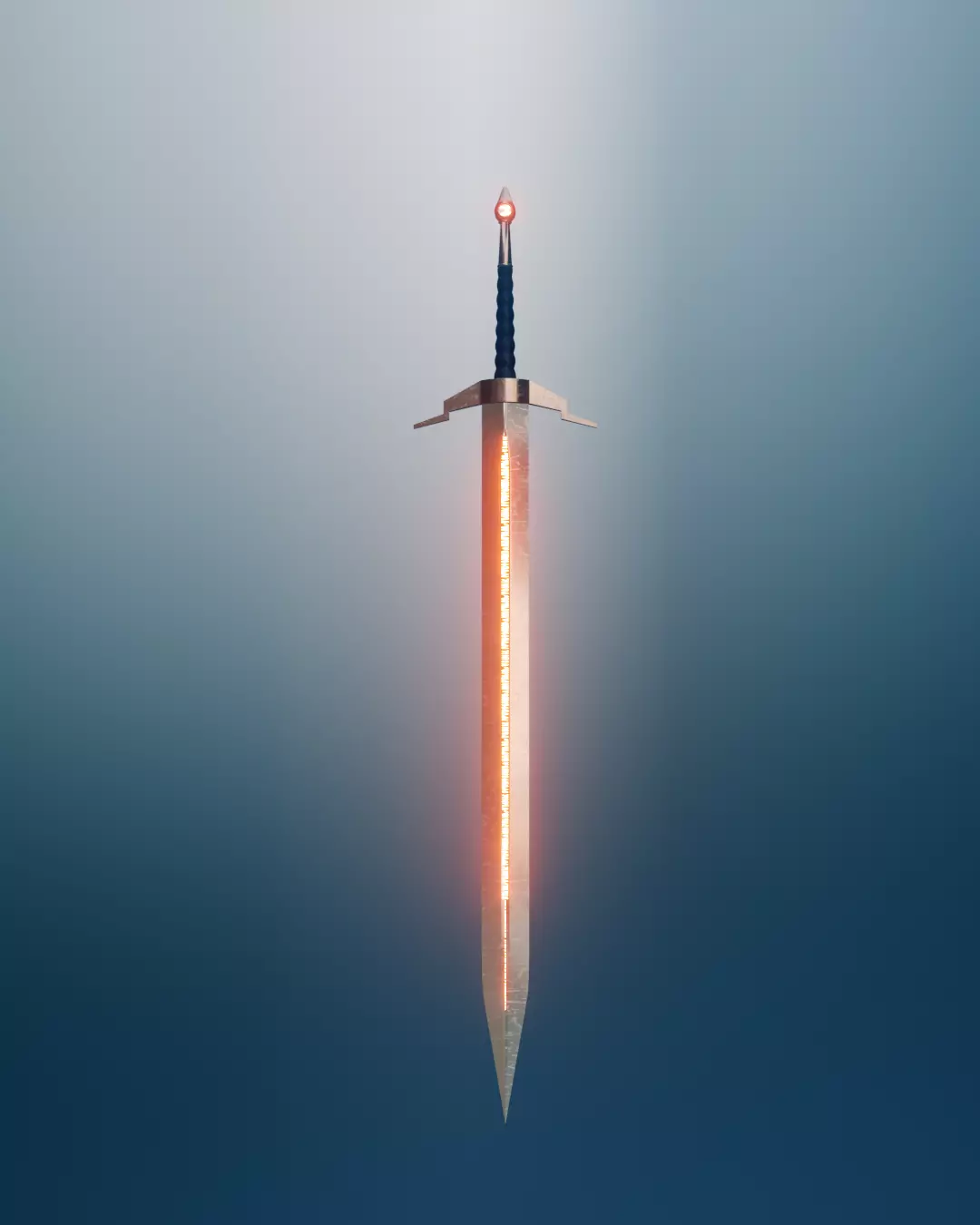 Medieval Sword 3D model_0