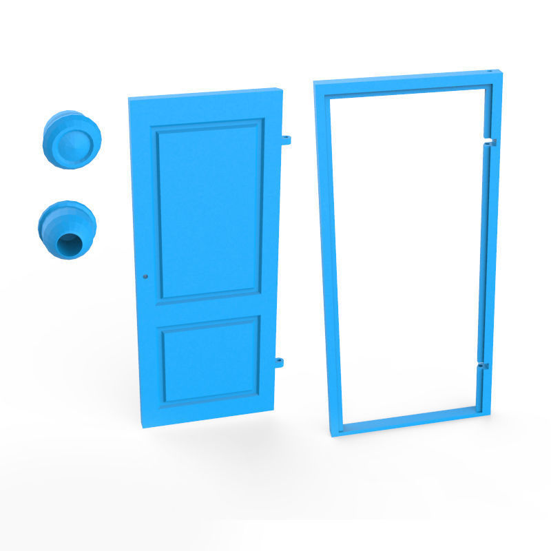Internal Door 3D print model_8