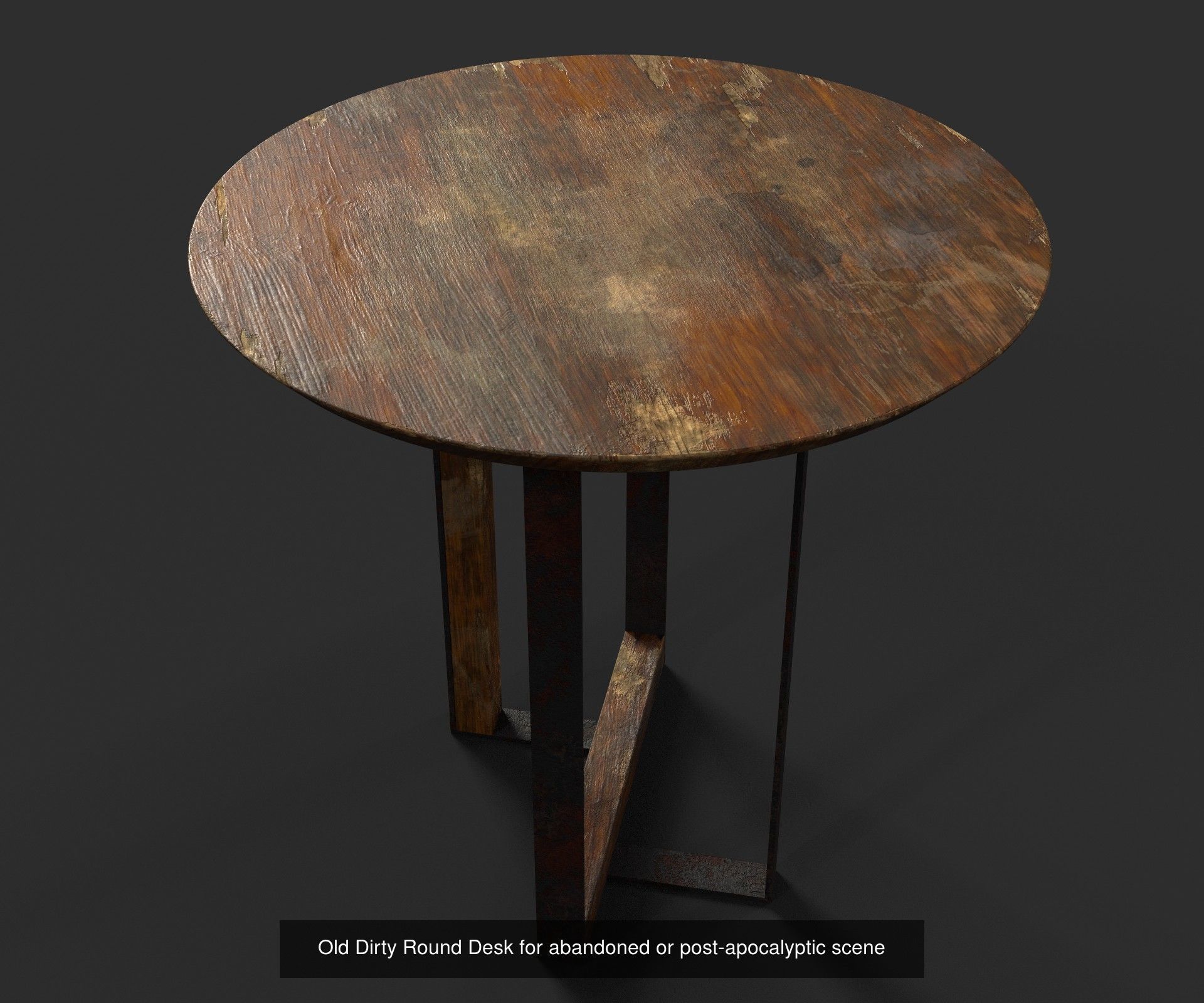 Abandoned Furniture pack and Desk with accessories 3D Model Collection_9