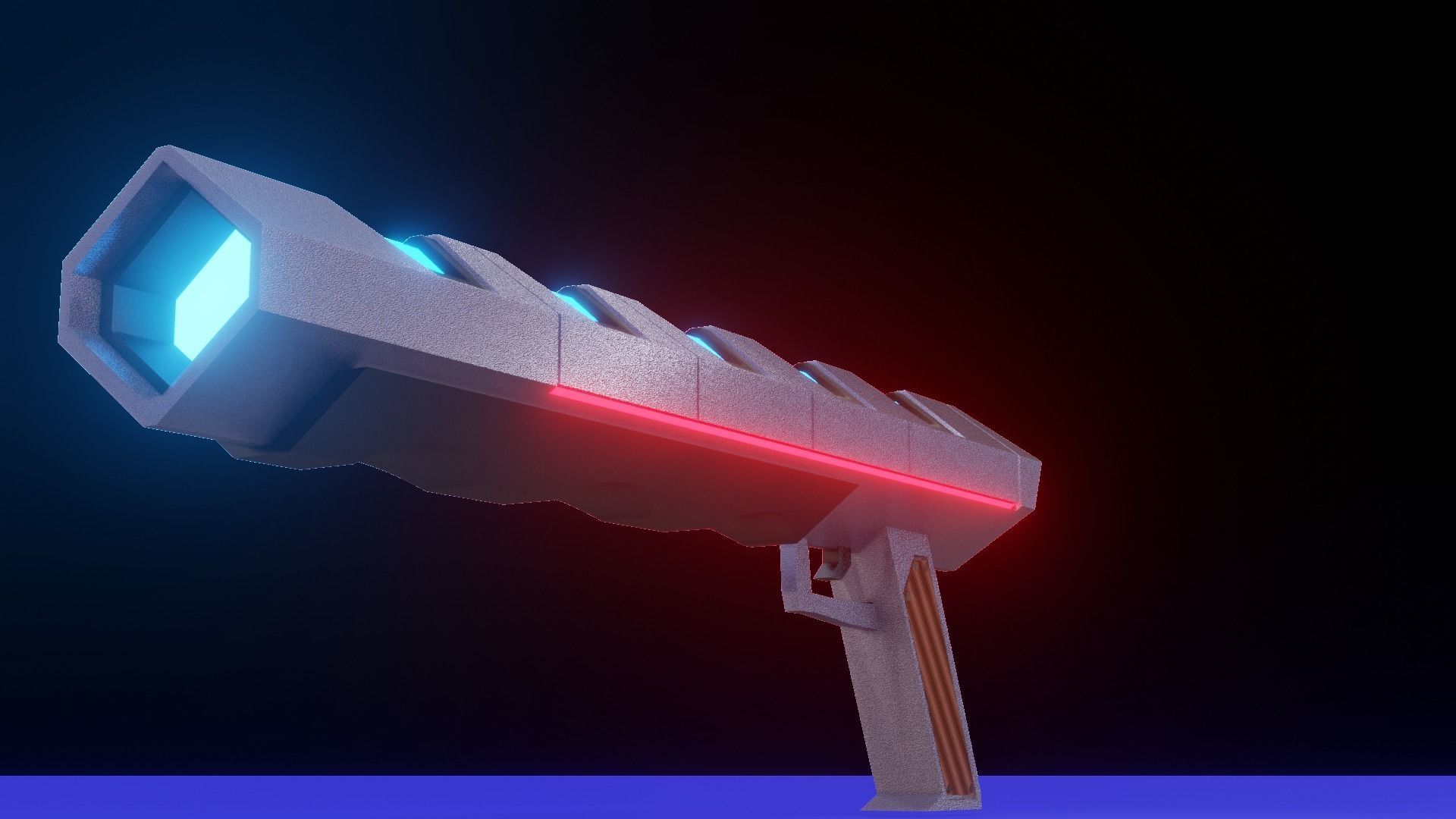 scifi-weapon light Low-poly 3D model_8