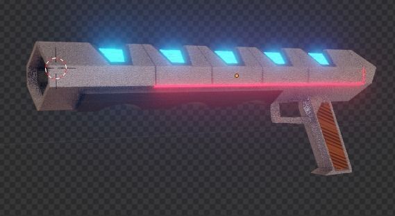 scifi-weapon light Low-poly 3D model_13