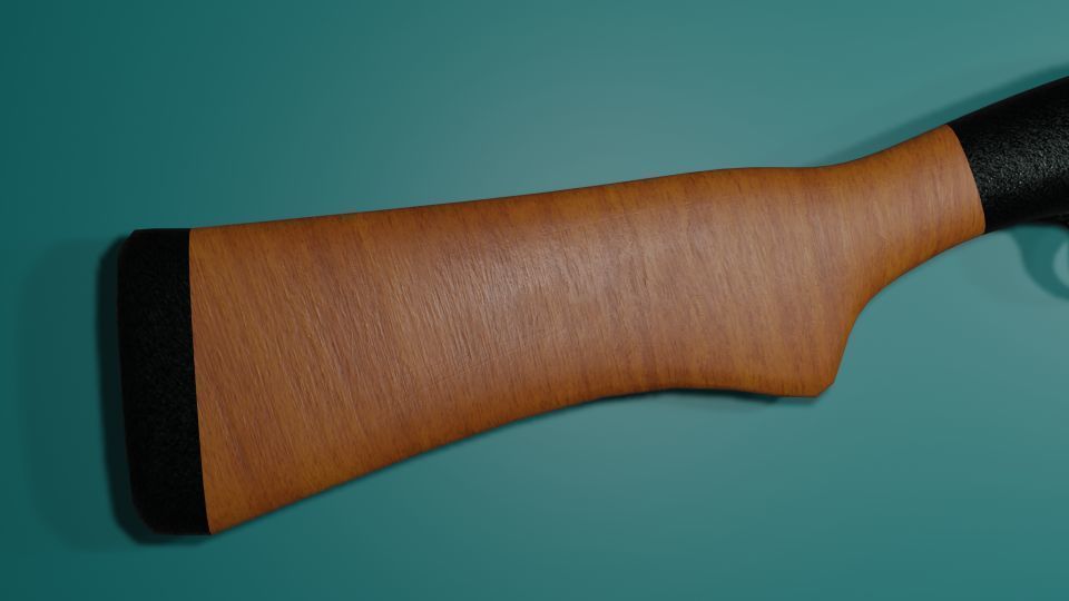 Remington 870 - Pump-action Shotgun Low-poly 3D model_1