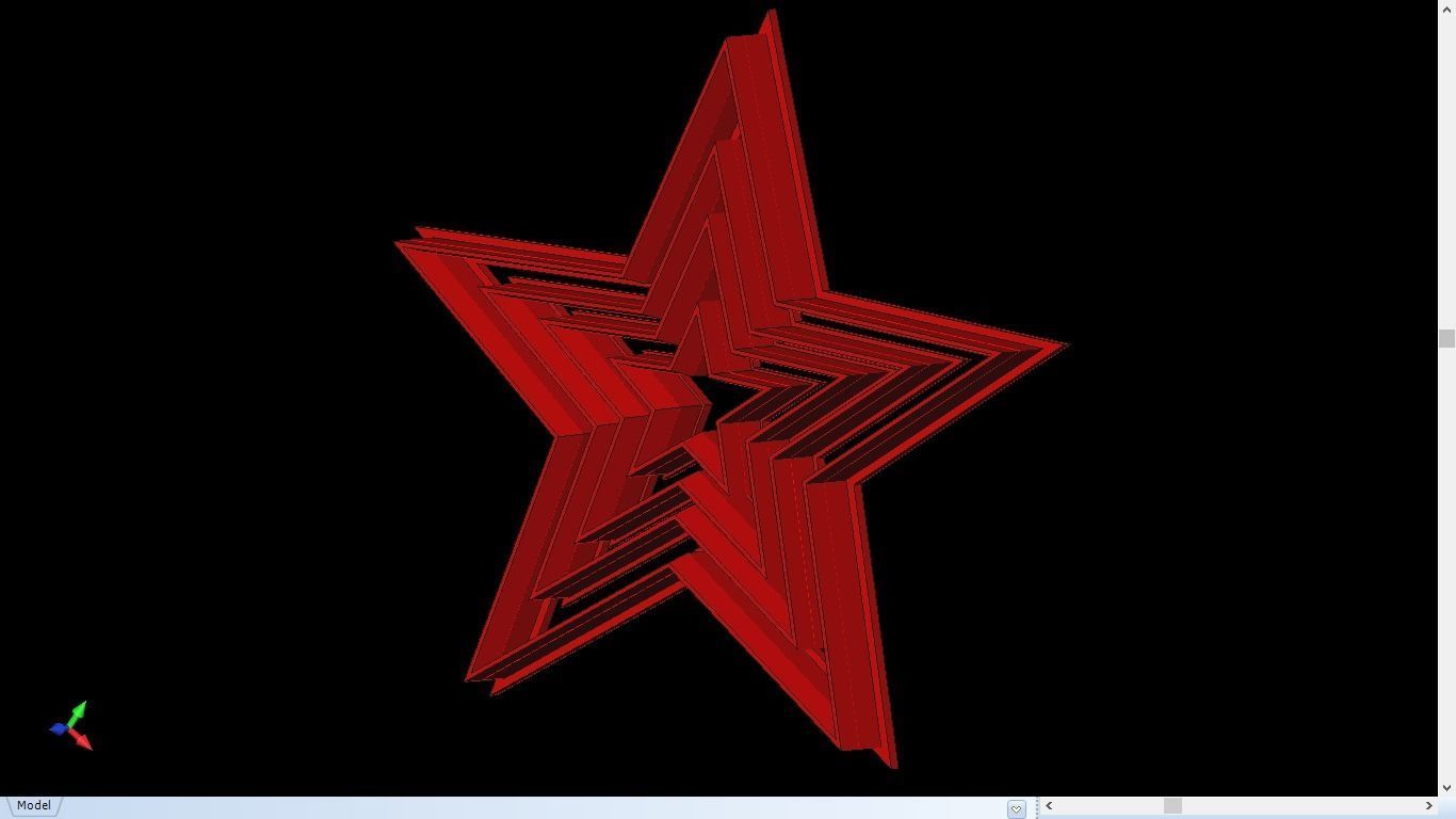 cookie cutter star set 3D print model_3